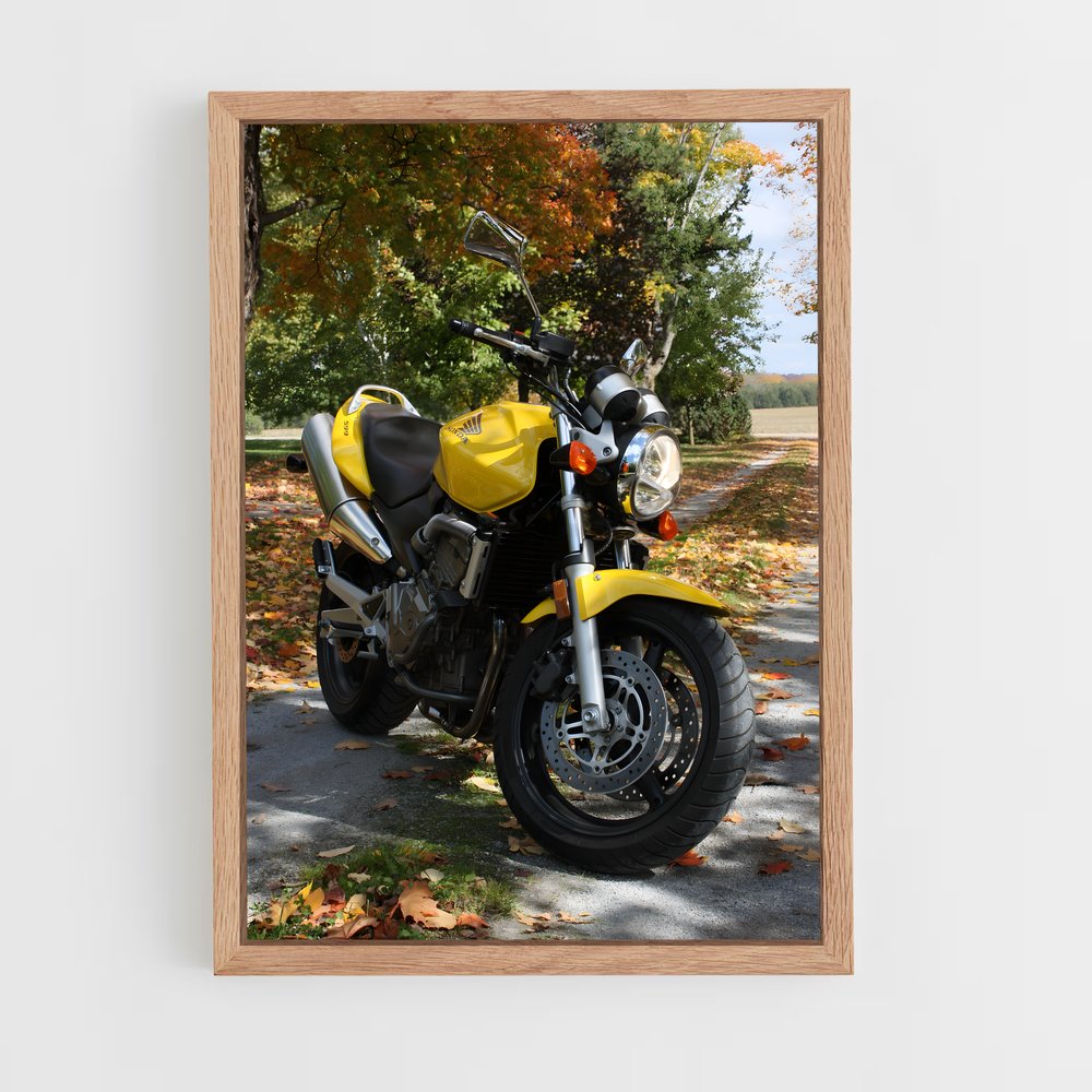 Poster Roadster Jaune – affiche Honda Moto (vue 4)